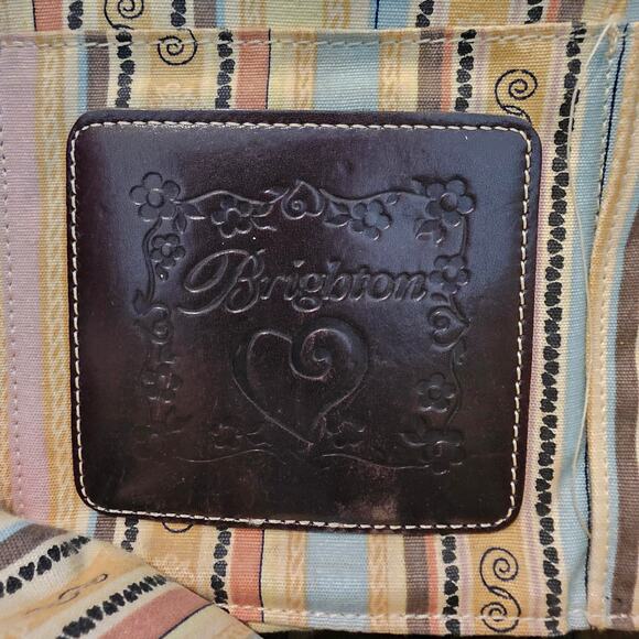 Brighton Woven Straw Shoulder Bag Tote Bag Tan Brown - Picture 5 of 5